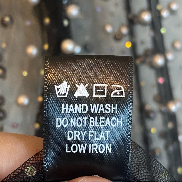 Haute Monde Black Beaded Sheer Blouse - Picture 9 of 9